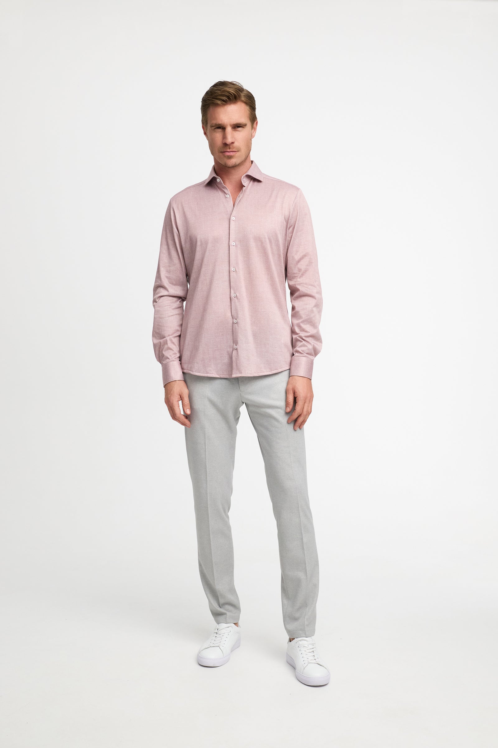 Slim Fit Hemd DiHans 251679-520 Rosa - mit Hydrocool Technologie