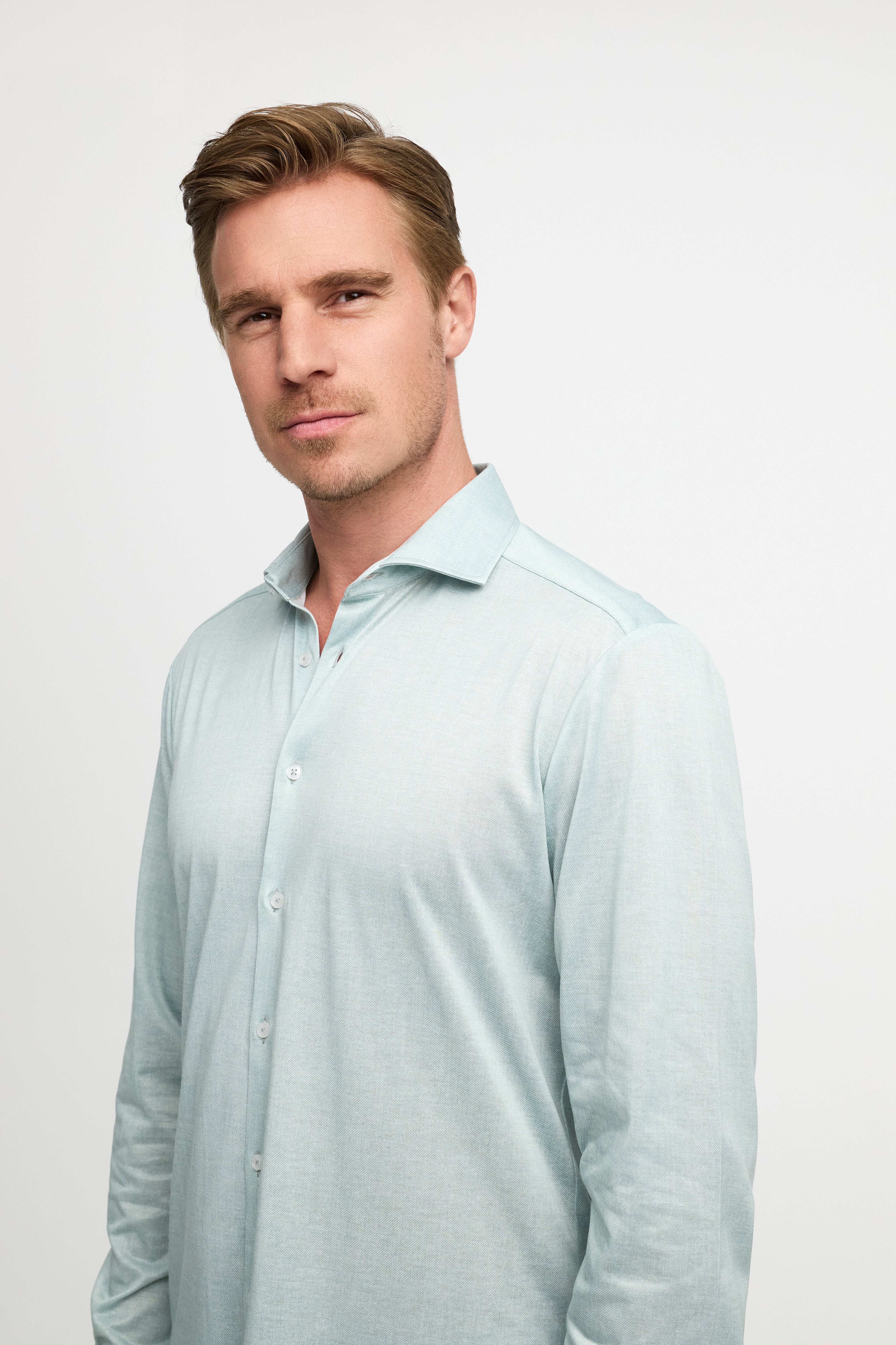 Slim Fit Hemd DiHans 251679-711 Mint - mit Hydrocool Technologie