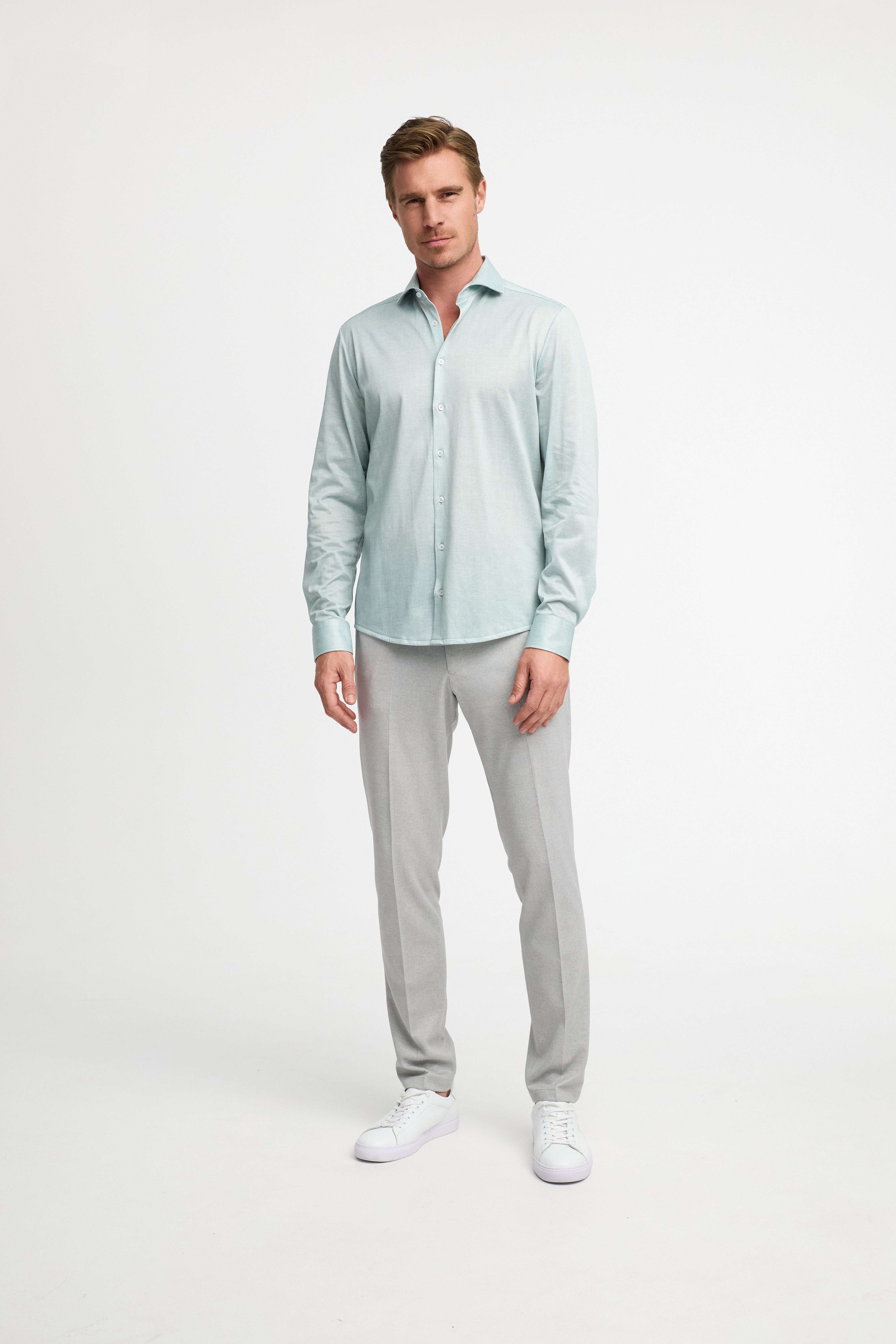 Slim Fit Hemd DiHans 251679-711 Mint - mit Hydrocool Technologie