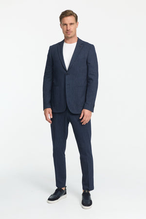 Jersey Anzug 252051-680 Blau gestreift