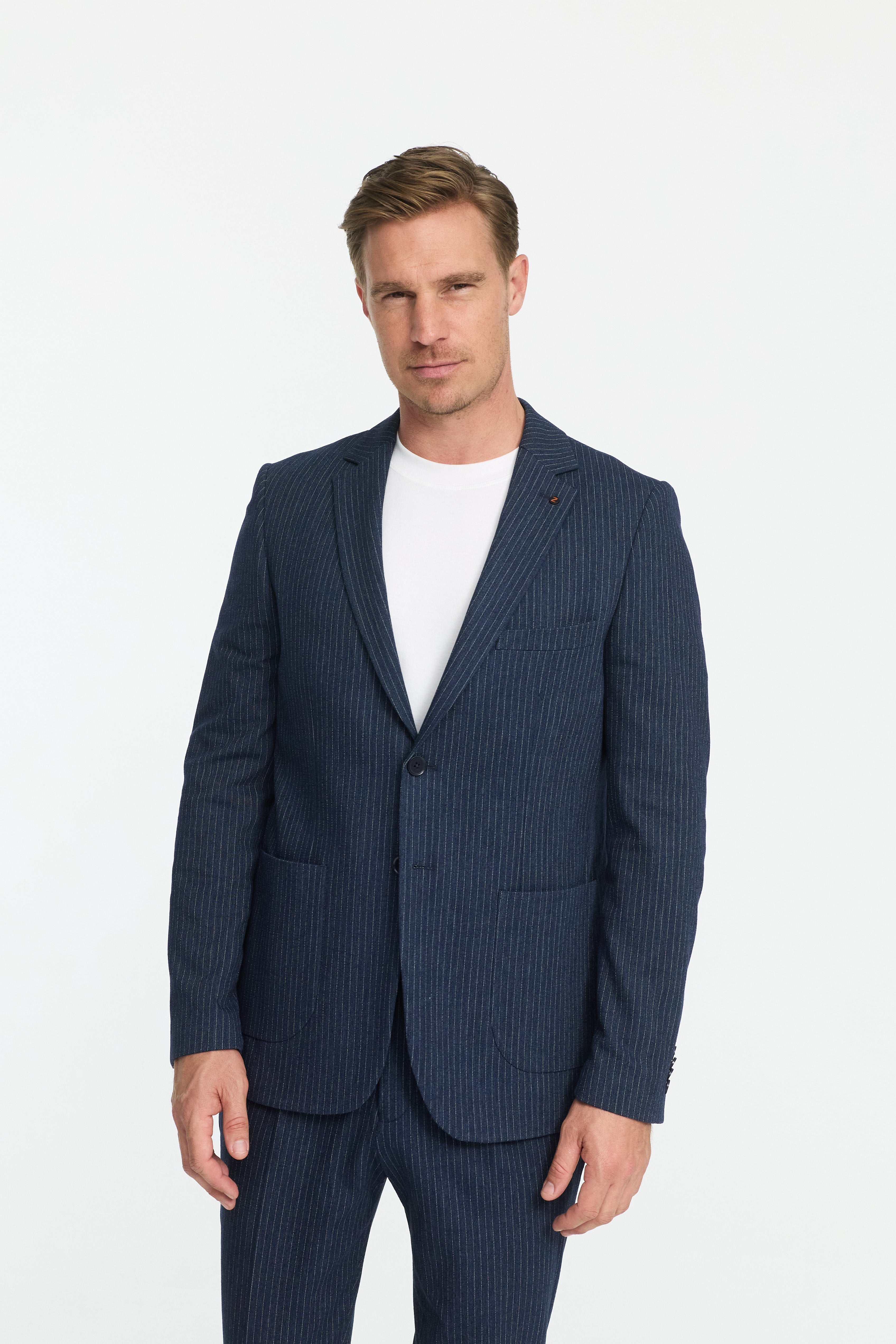 Jersey Sakko DiNove AP 252051-680 Blau gestreift