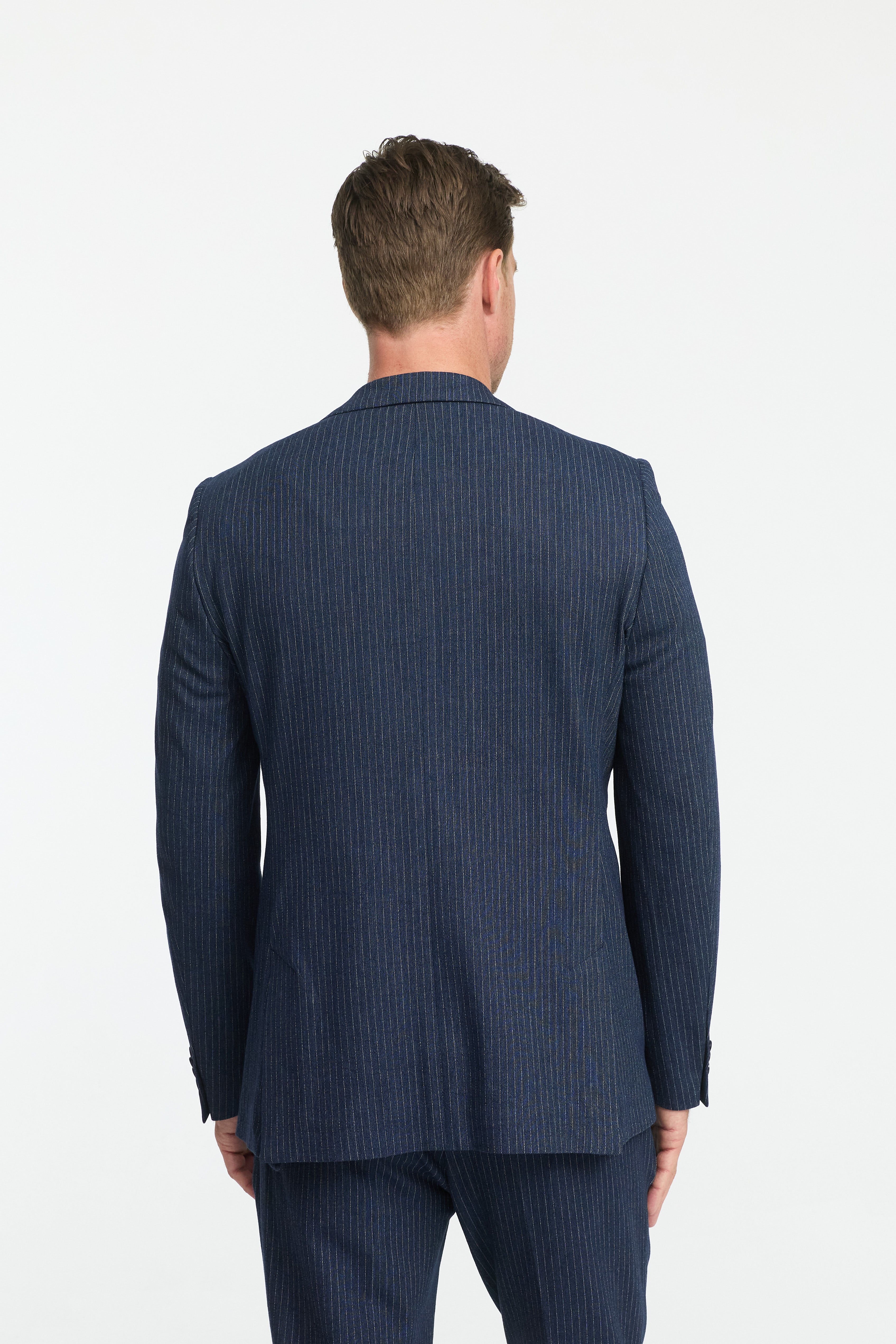 Jersey Sakko DiNove AP 252051-680 Blau gestreift