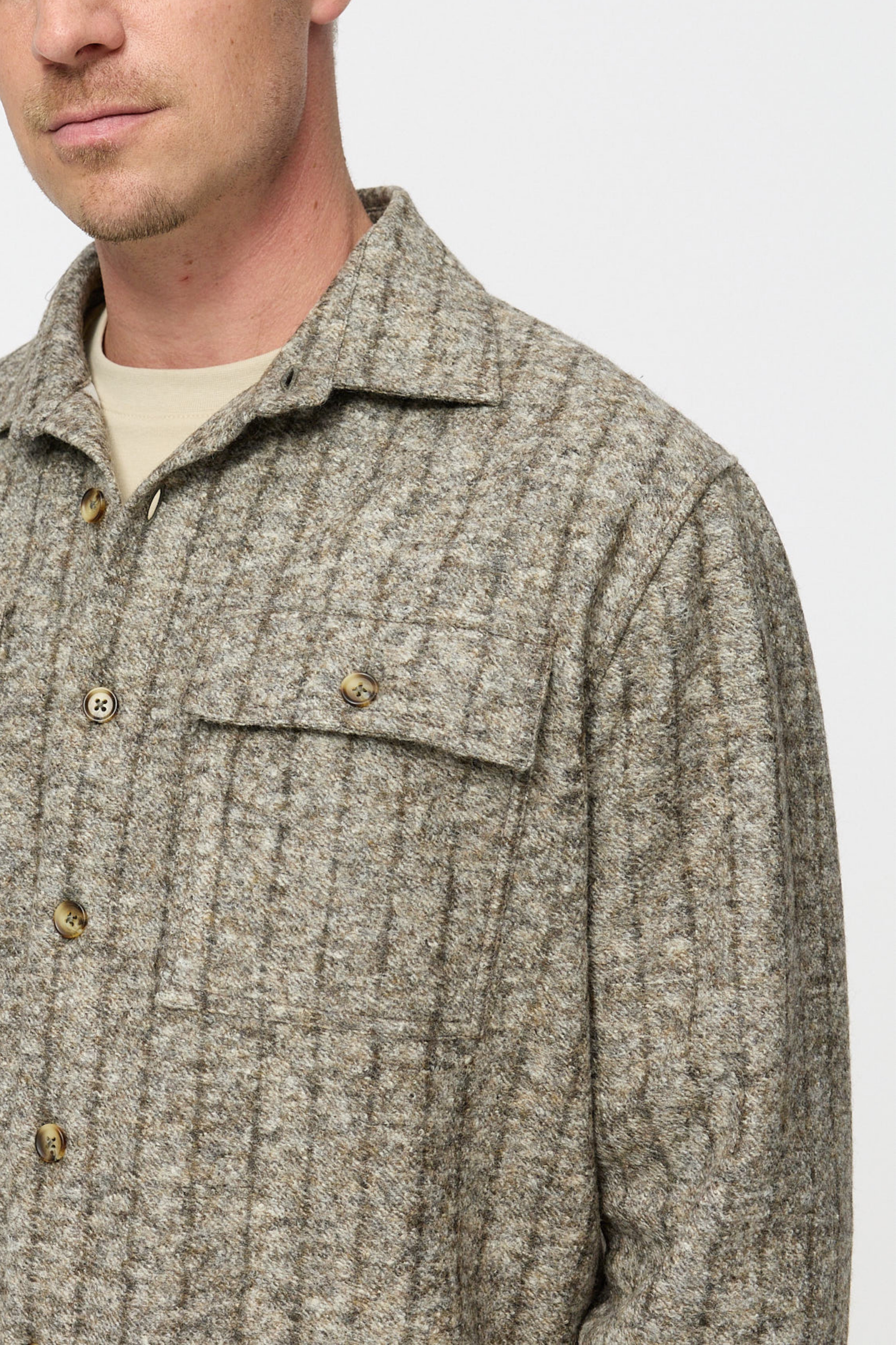 Overshirt DiTyler 252661-770 Beige Striped