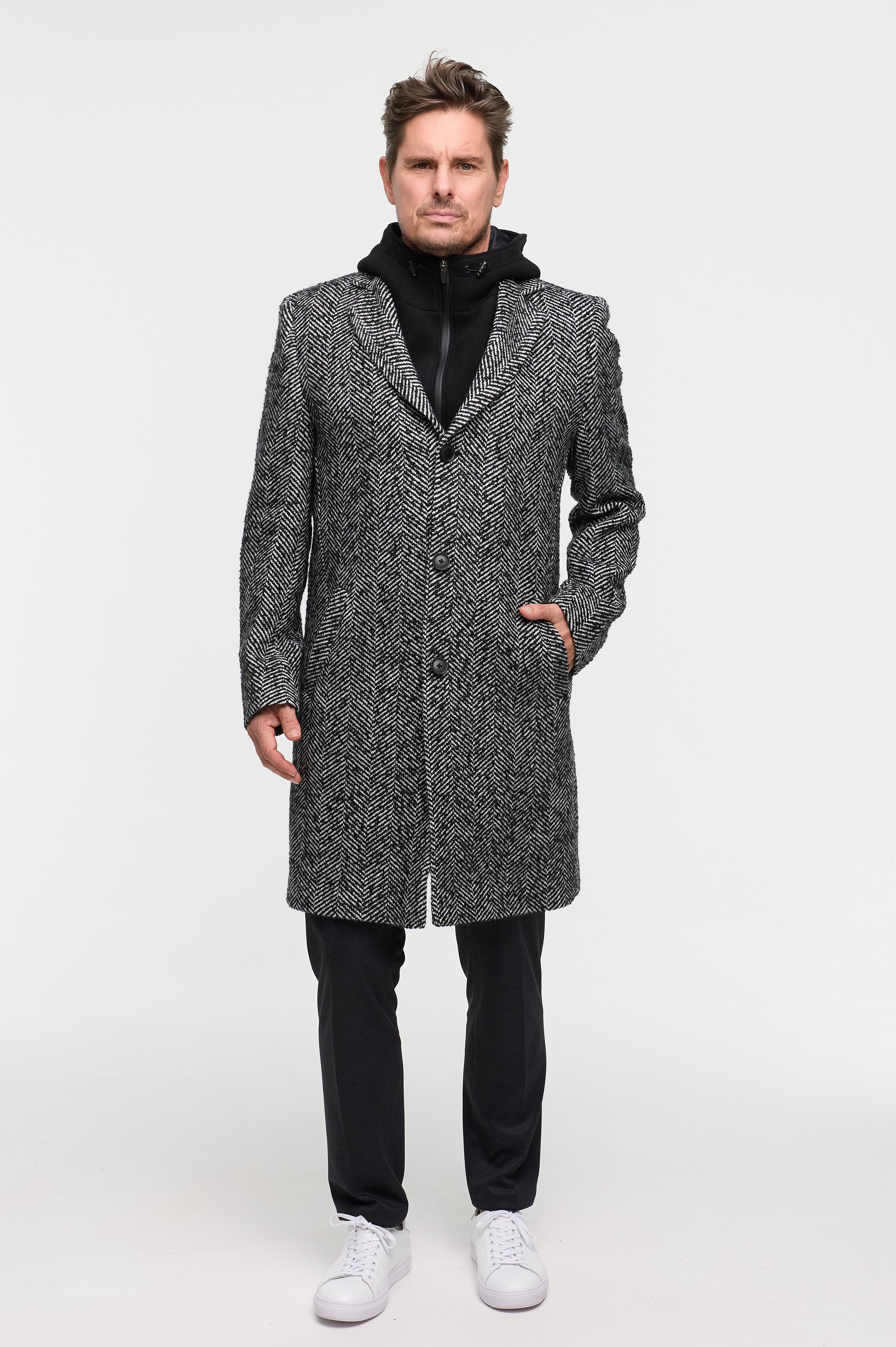 Mantel DiArvid 252816-910 Schwarz-Weiß