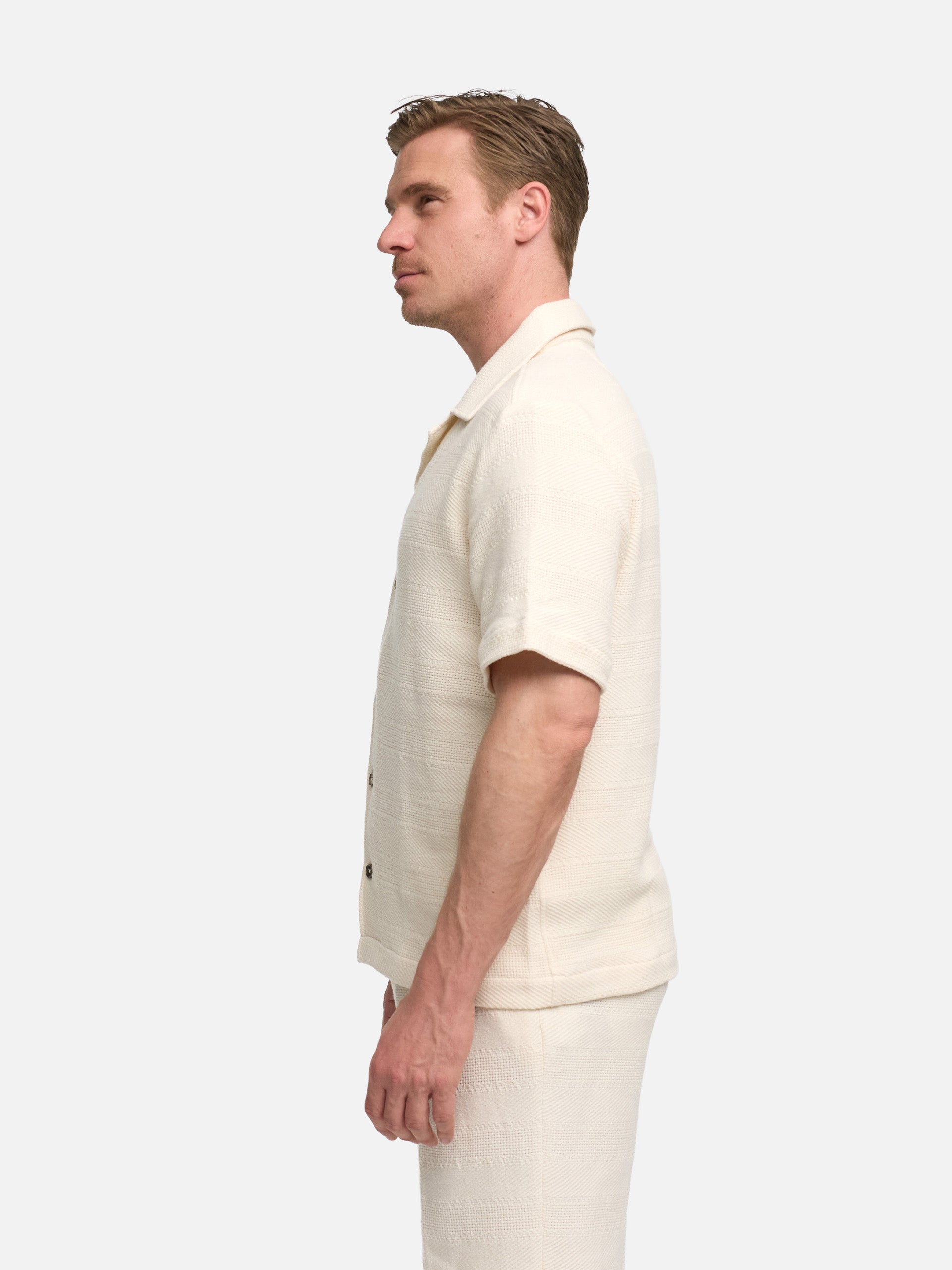 Herren Hemd DiCarlo in Offwhite, Seitenansicht