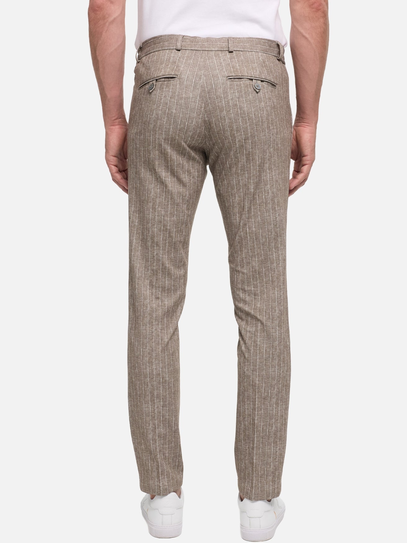 Herren Hose DiSpartaflex SE in Dk. Beige, Rückansicht