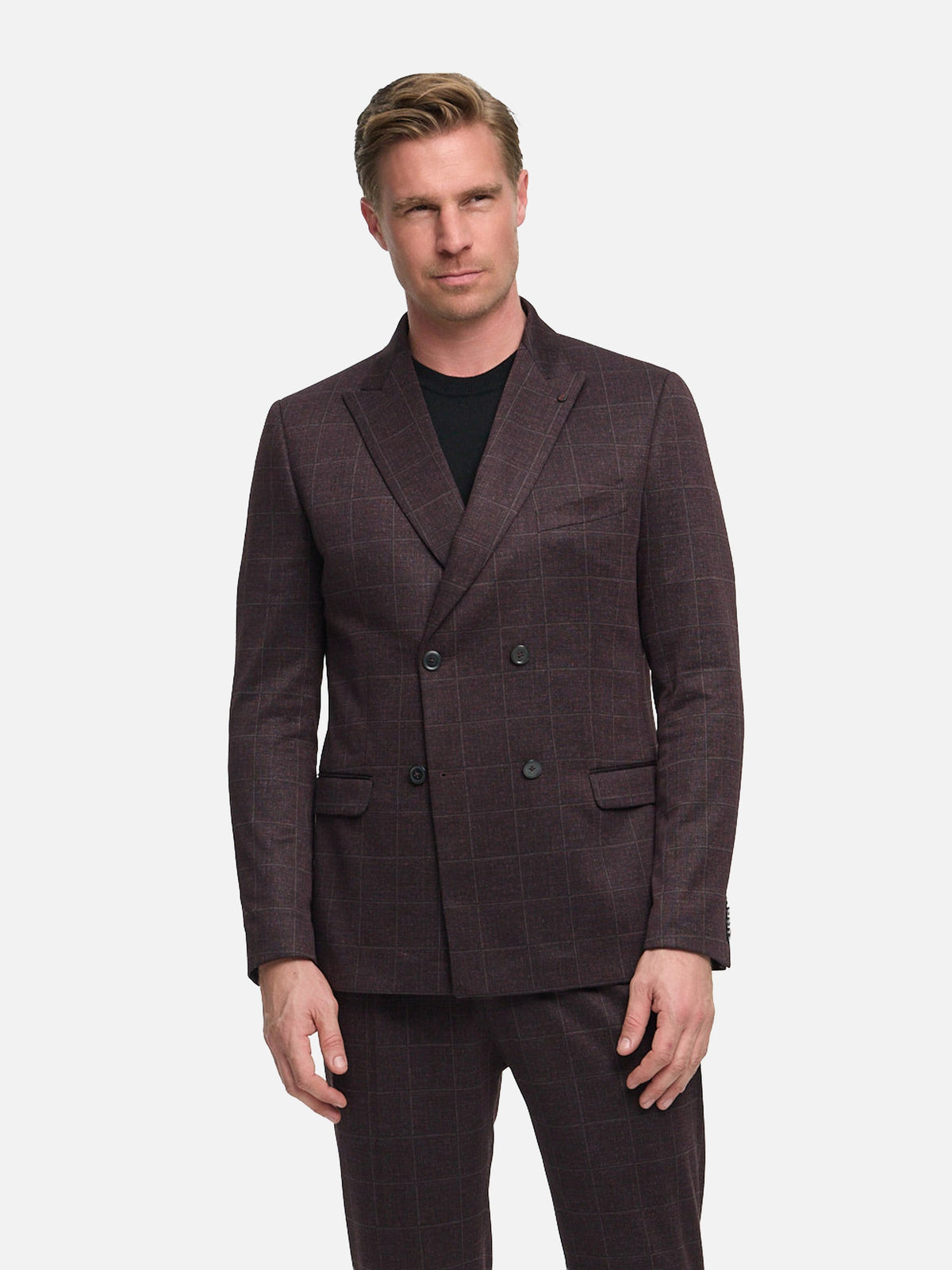 DiHugo Sakko Slim Fit Dk. Red – Bestandteil des Anzugs