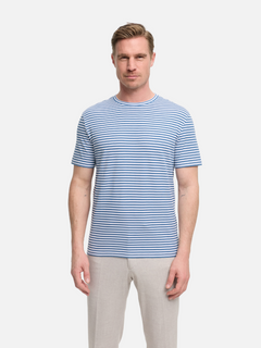Herren T-Shirt DiStefano in Med. Blue, Vorderansicht