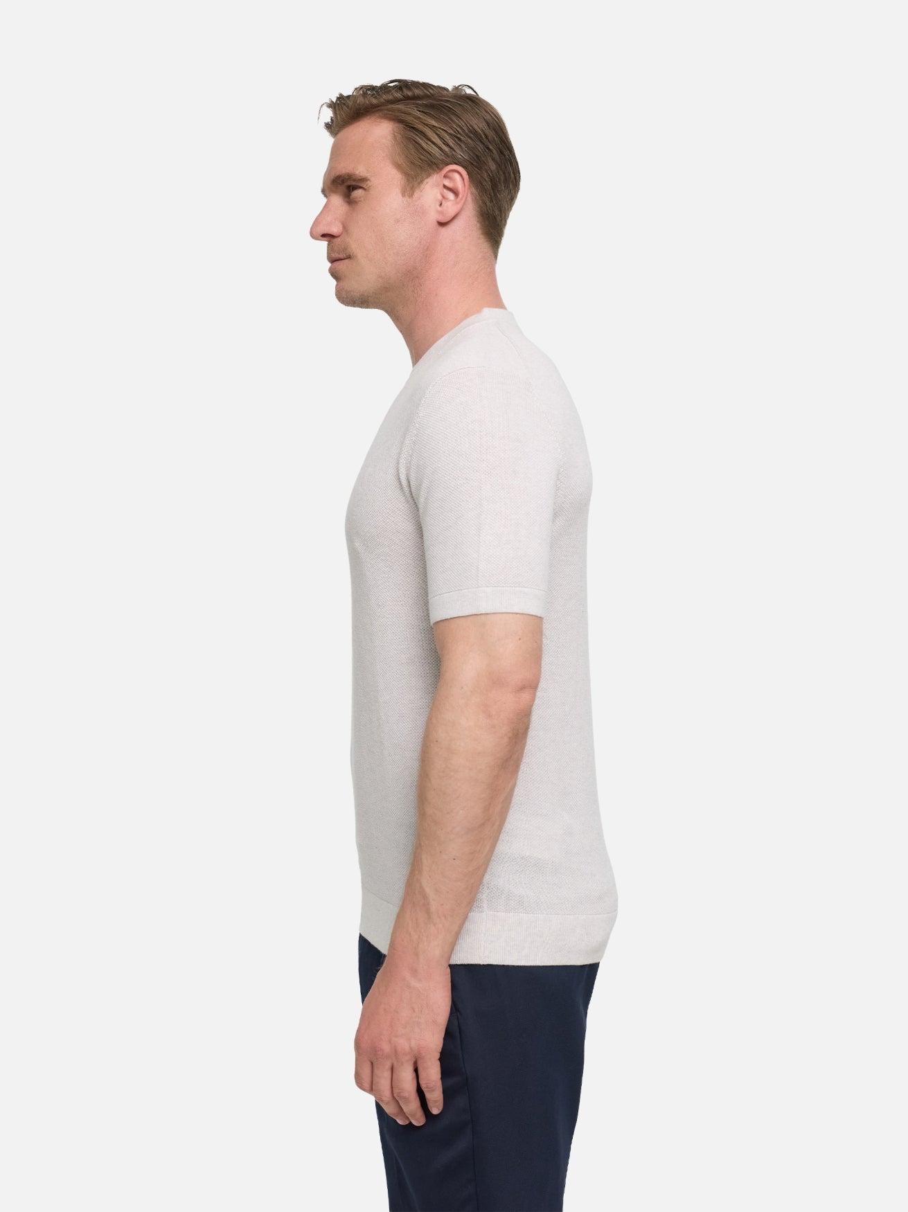 Herren T-Shirt DiVanni in Offwhite, Vorderansicht
