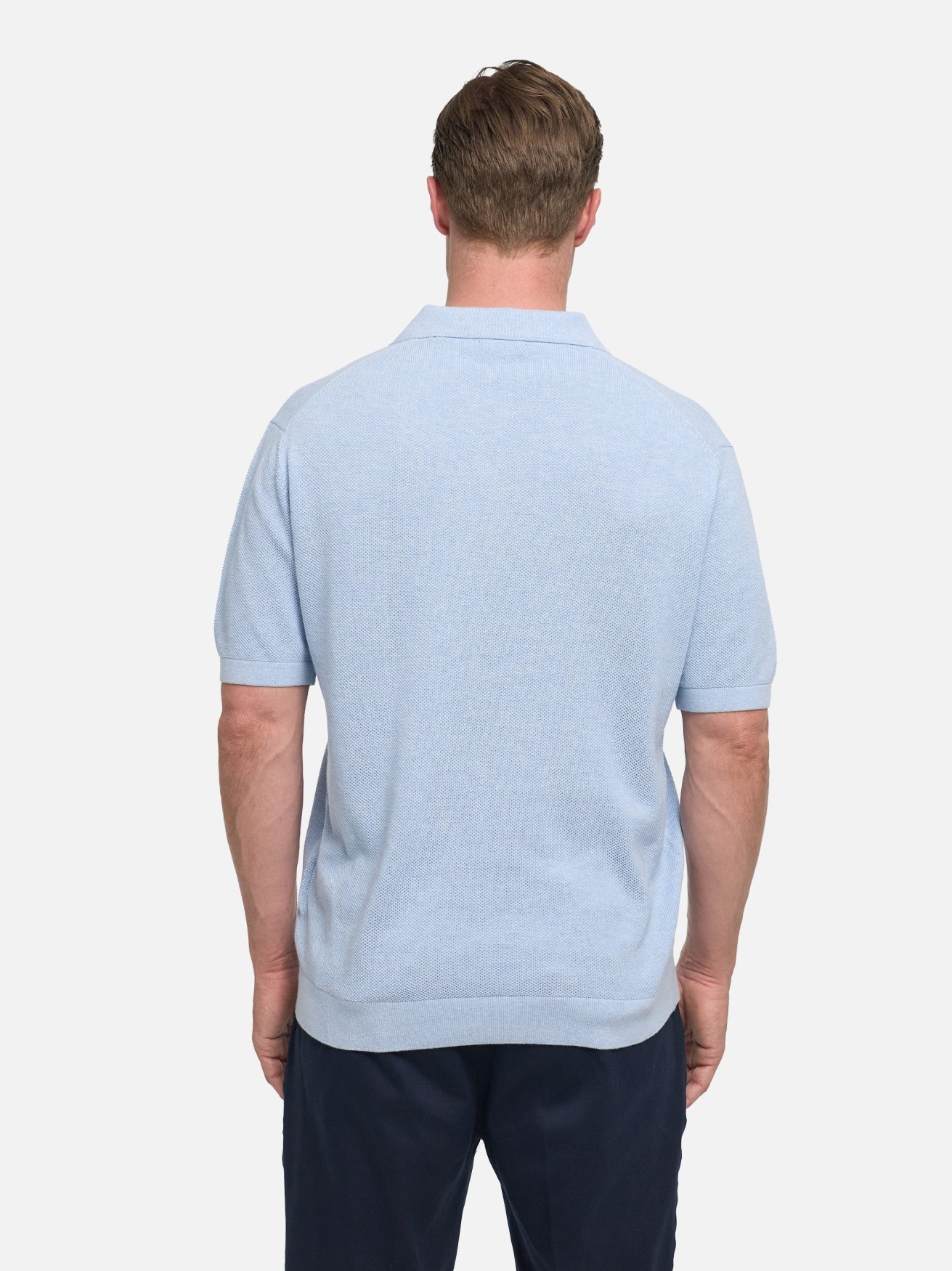 Herren T-Shirt DiVero in Lt. Blue, Rückansicht
