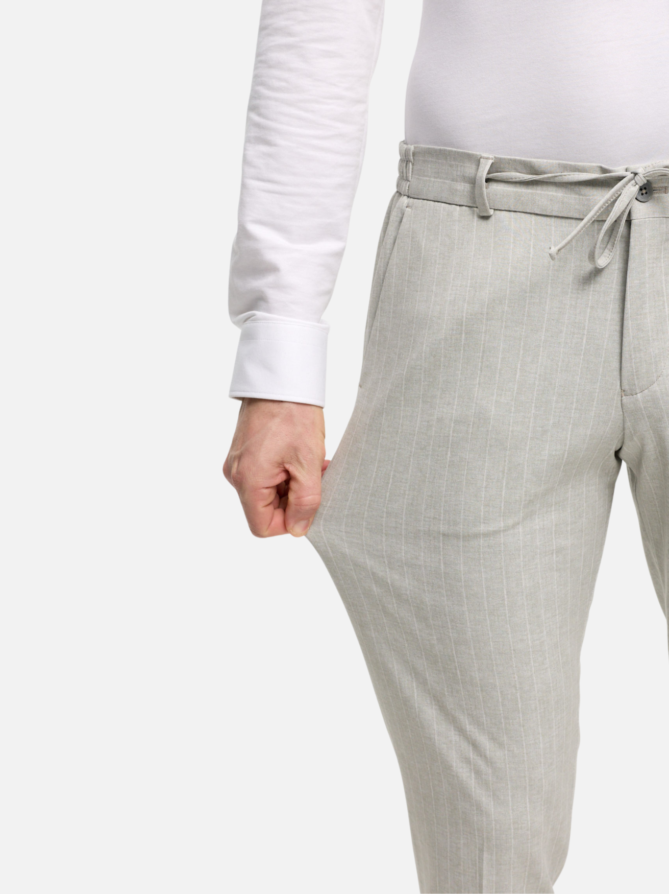 Herren Hose DiSpartaflex SE in Med. Grey, Detailansicht