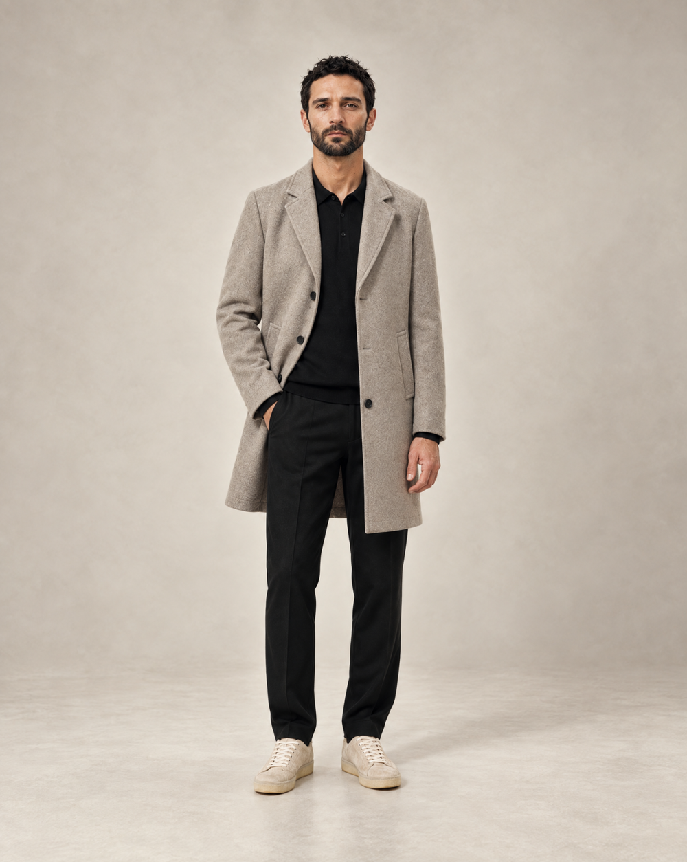 DiOve Mantel Slim Fit | Lt. Beige
