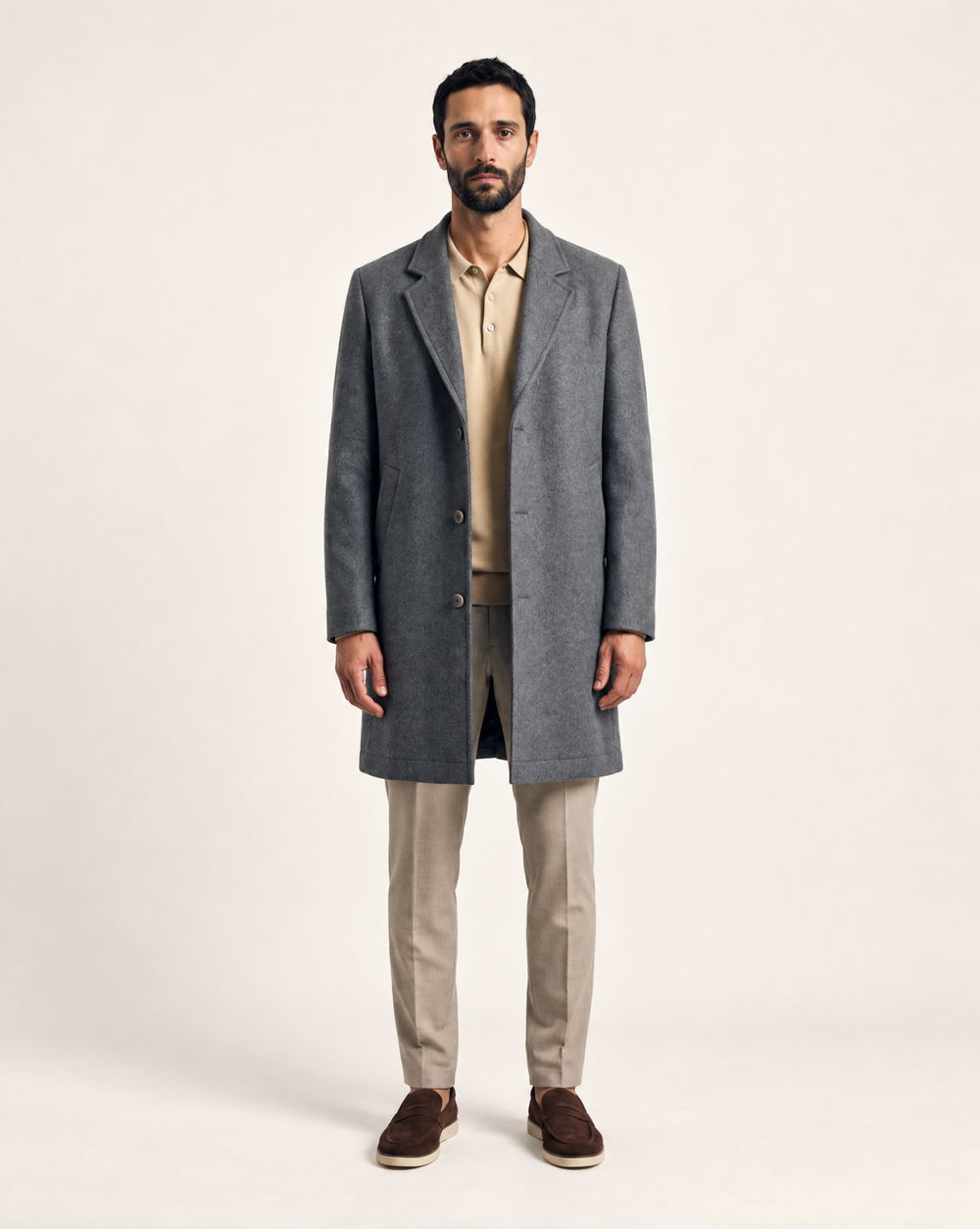 DiOve Mantel Slim Fit | Dk. Grey