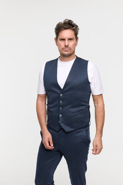 DiWesley Anzugweste Slim Fit | Med. Blue