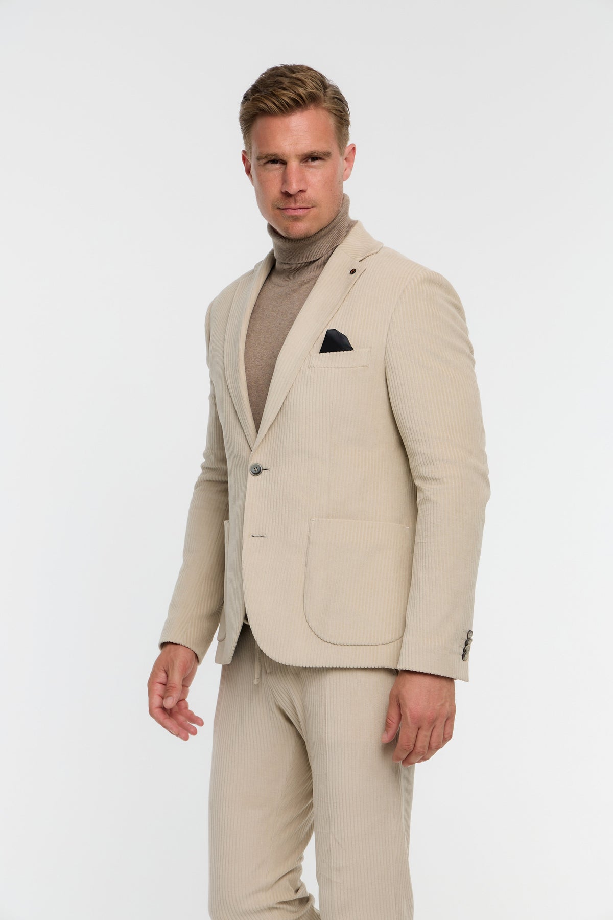 Jersey Corduroy Suit 232619-220 Beige