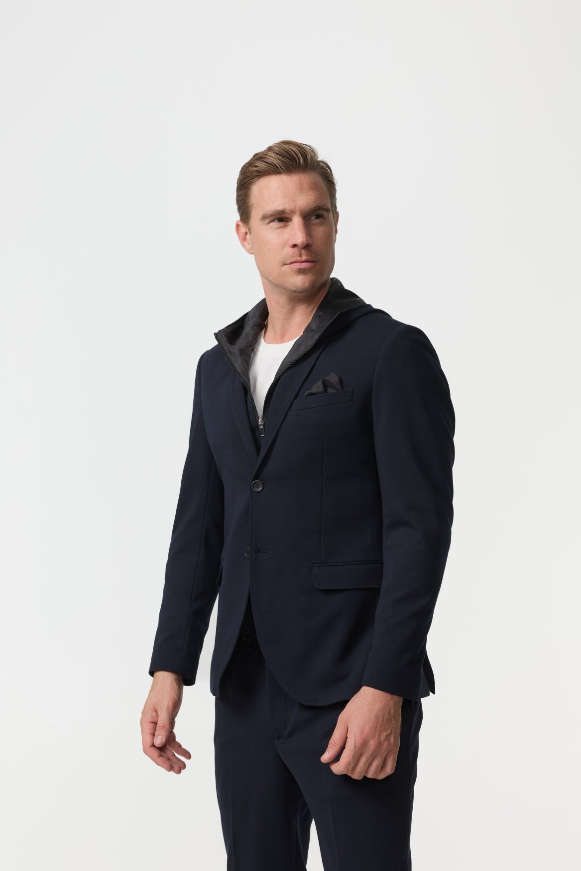DiJam Hood Sakko Slim Fit | Dk. Navy